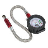 Sealey Tyre Pressure Gauge & Tyre Tread Depth Gauge - Flexible Hose 0-8bar(0-120psi)