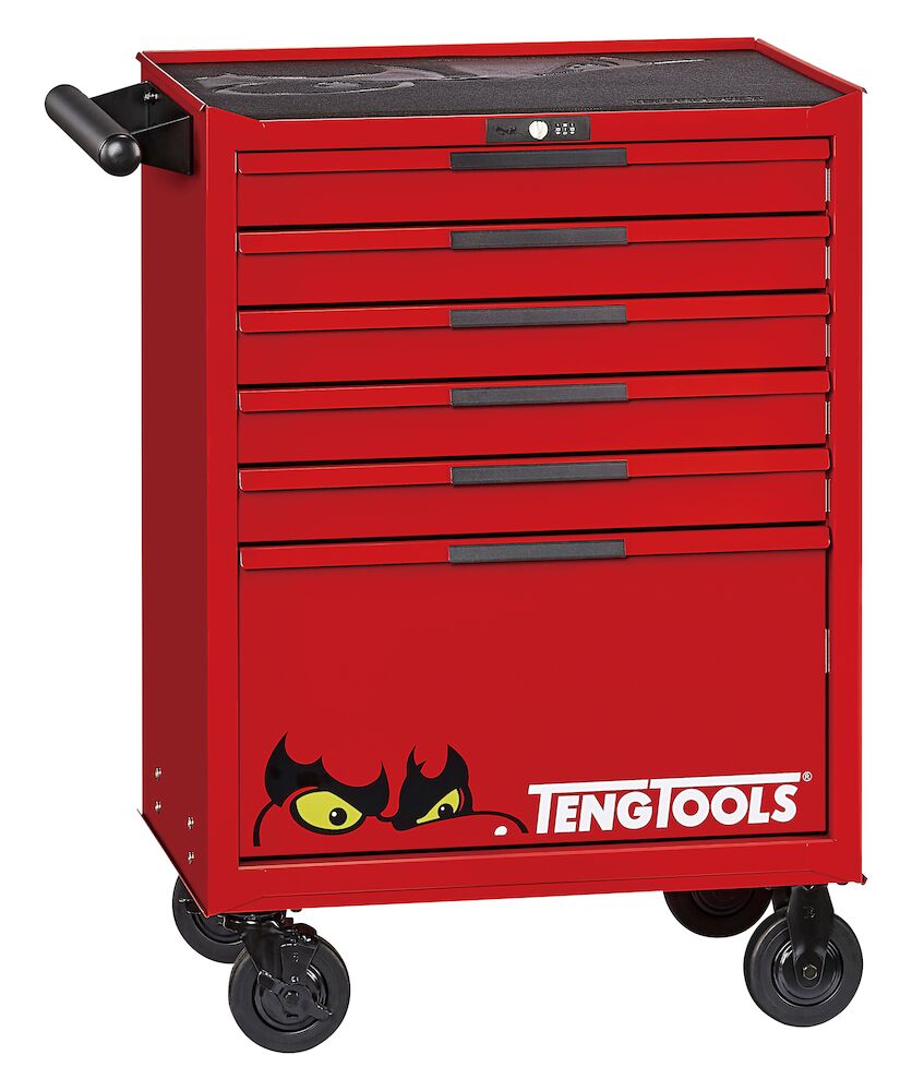 Teng Tools 26" PRO35 roller cabinet 6 drawers red