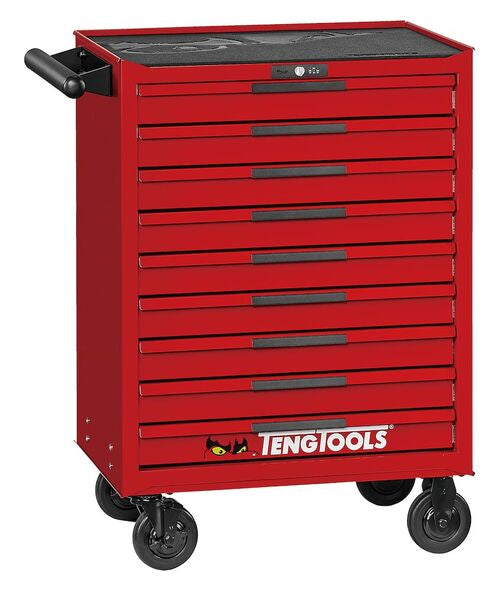 Teng Tools 26" PRO35 roller cabinet 9 drawers red