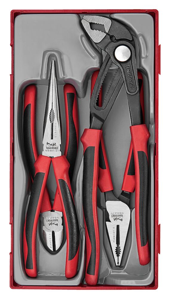 Teng Tools Plier Set TPR Grip Q TT1 4 Pieces