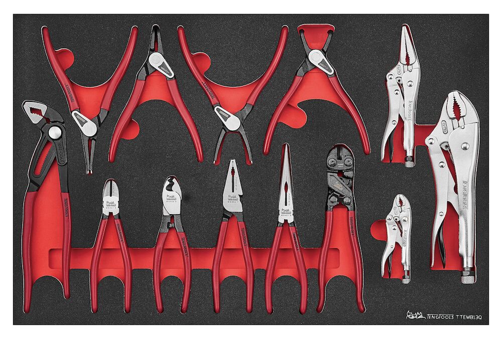 Teng Tools Plier Set Q FOAM4X4 13 Pieces