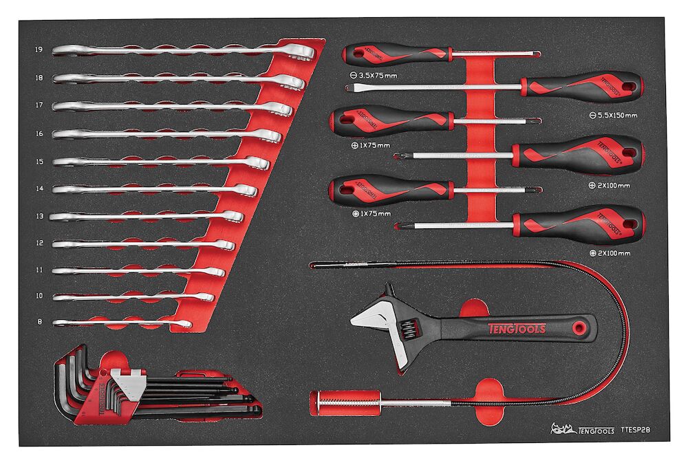 Teng Tools General Tool Set FOAM4X4 28 Pieces