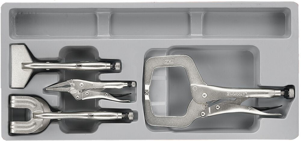 Teng Tools Power Grip Plier Set TT4 4 Pieces