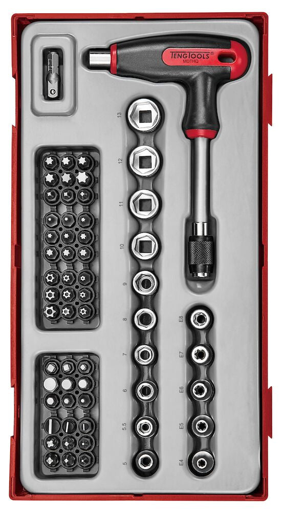 Teng Tools T-Handle Bits Driver Set TT1 62 Pieces