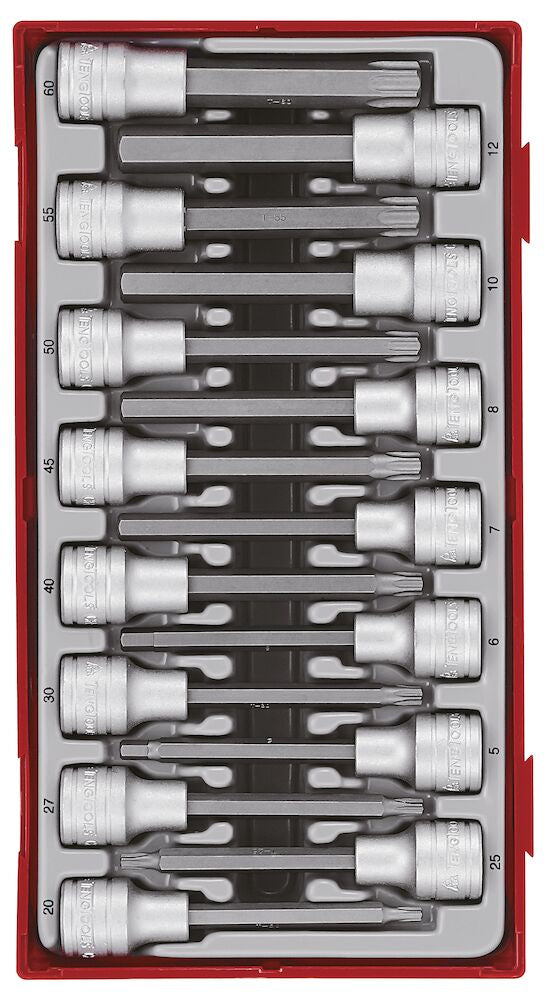 Teng Tools 1/2" Long Hex & TX Bit Socket Set TT1 15 Pieces