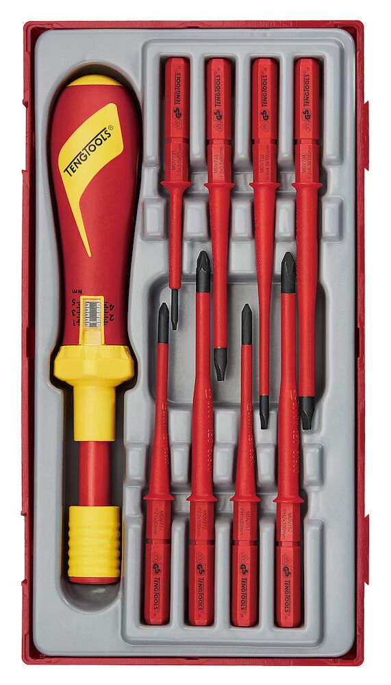 Teng Tools Insulated Torque Screwdriver Set TT1 9 Pieces