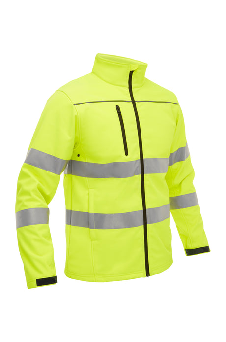 Bisley Taped Hi-Vis Softshell Jacket #colour_yellow