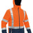 Bisley Taped Two Tone Hi-Vis Puffer Jacket #colour_orange-navy
