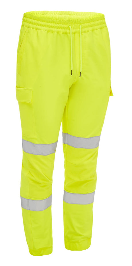 Bisley Taped Hi-Vis Flx & Move 4 Way Stretch Jogger #colour_yellow