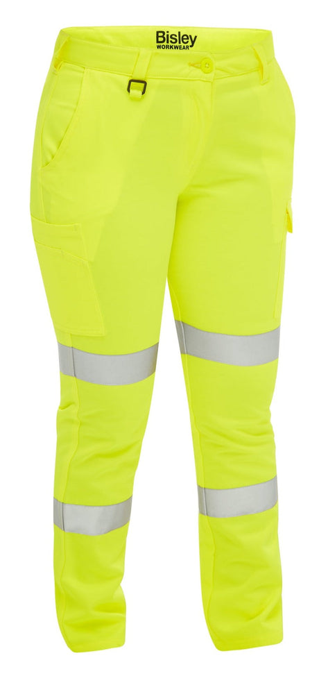 Bisley Womens Taped Hi-Vis Biomotion Cargo Pant #colour_yellow