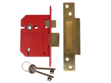 UNION StrongBOLT 2200S BS 5 Lever Mortice Sashlock Satin Brass 81mm Visi