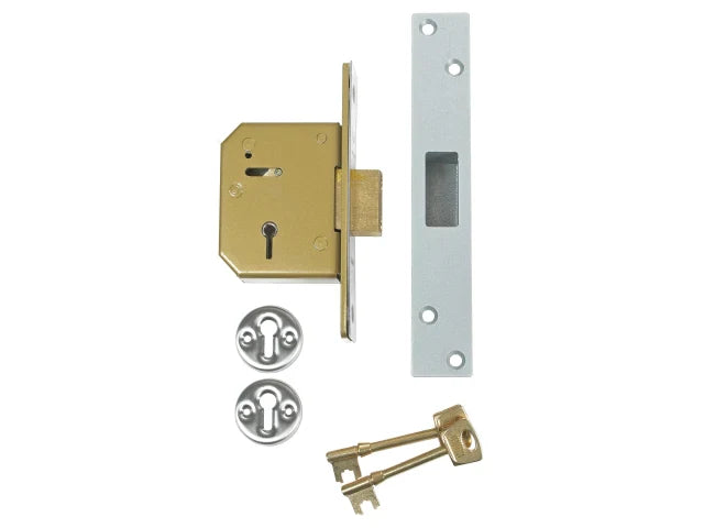 UNION 3G115 C Series 5 Lever Deadlock 67mm 2.5in Satin Chrome