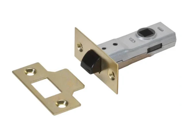 UNION J2600 3.0 Tubular Latch Essentials Polished Brass 79mm 3in Boxed