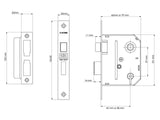 UNION ES-SL Essentials 3 Lever Mortice Sashlock Chrome 79mm 3in Visi