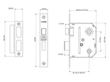 UNION ES-SL Essentials 3 Lever Mortice Sashlock Polished Brass 65mm 2.5in Visi