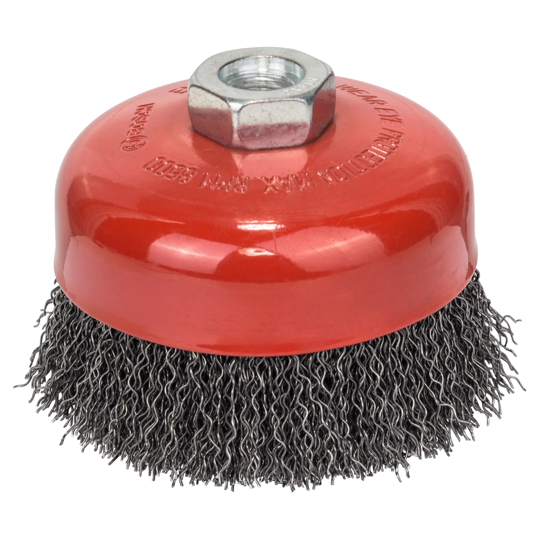 Bosch Professional Crimped Wire Cup Brush - 100mm, M14, 0.5 Thickness