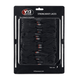 V12 Footwear Extra Tough Black 140Cm Lace Card (10Pk)