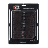 V12 Footwear Extra Tough Brown/Black 140Cm Lace Card (10Pk)