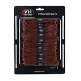 V12 Footwear Extra Tough Chocolate 140Cm Lace Card (10Pk)