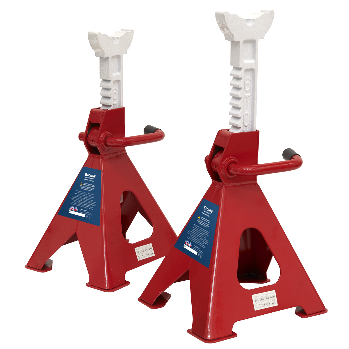 Sealey Axle Stands (Pair) 6tonne Capacity per Stand Ratchet Type