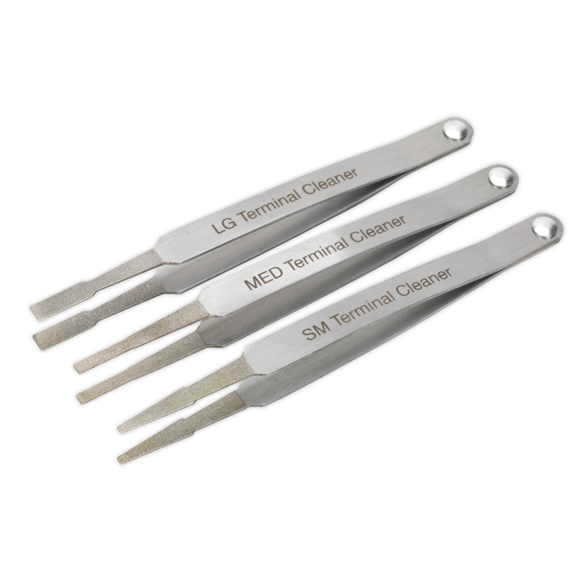 Sealey Terminal Cleaner Set 3pc - Diamond Grip