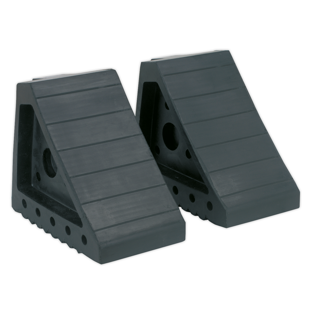 Sealey Rubber Wheel Chocks - Pair WC01