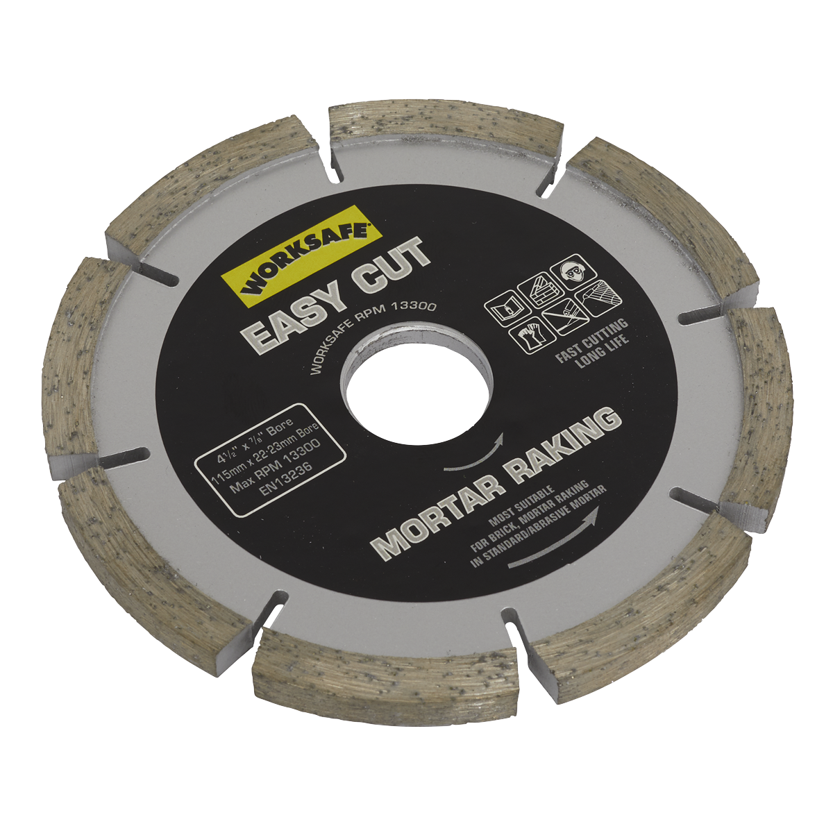 Sealey Easy Cut Diamond Blade Ø115 x Ø22mm - Mortar Raker