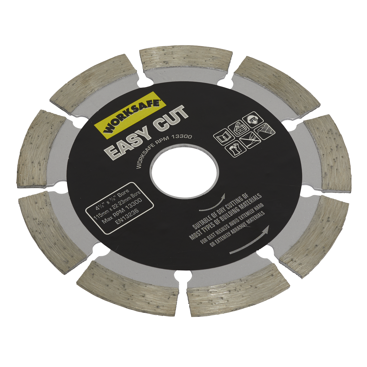 Sealey Silver Easy Cut Diamond Blade Ø115 x Ø22mm