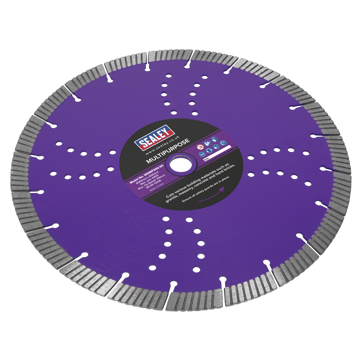 Sealey Cutting Disc Multipurpose Dry/Wet Use Ø300mm