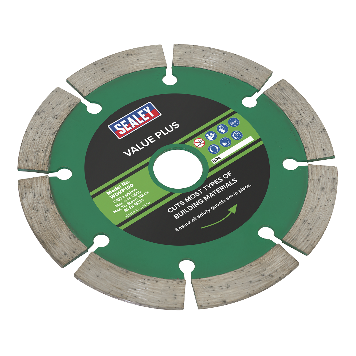 Sealey Value Plus Diamond Blade Ø100 x Ø16mm