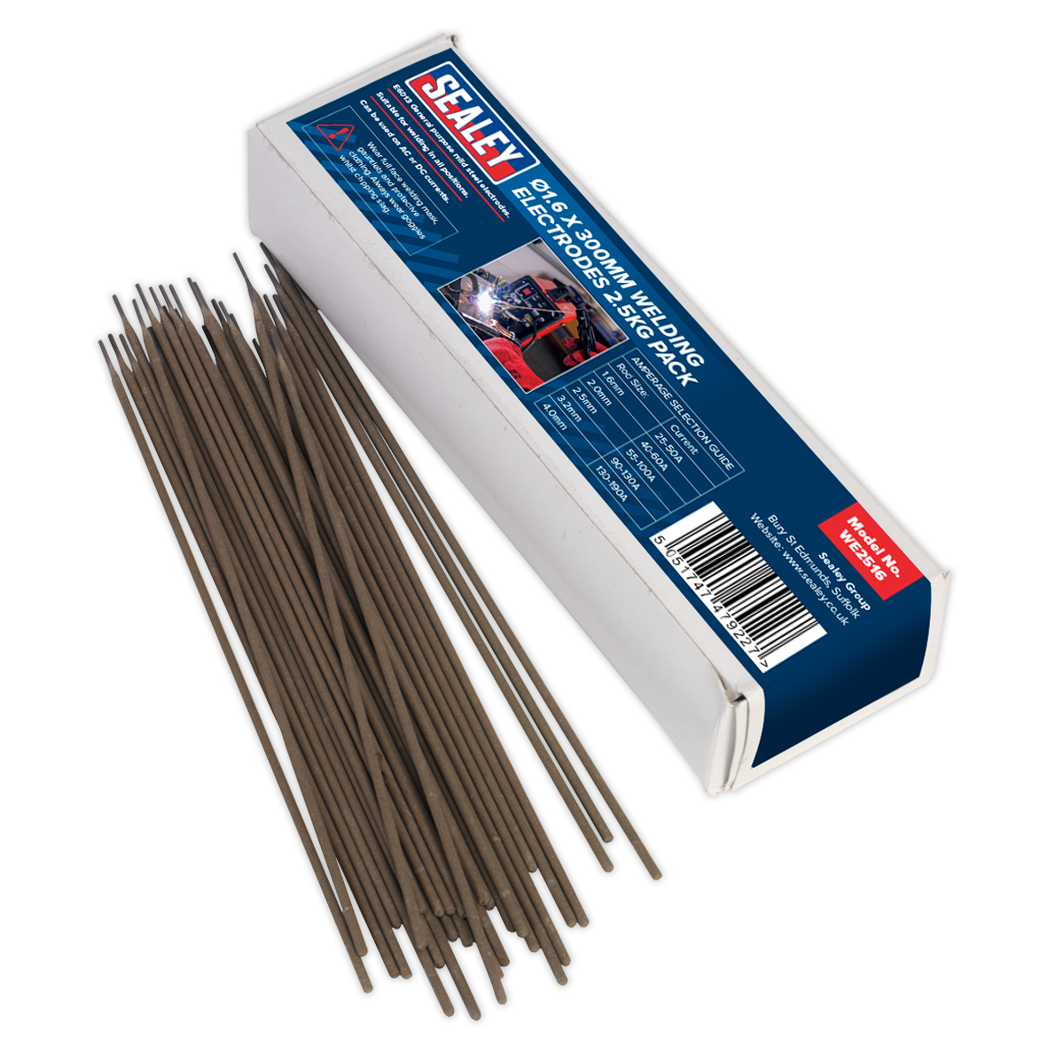 Sealey Welding Electrodes Ø1.6 x 300mm 2.5kg Pack