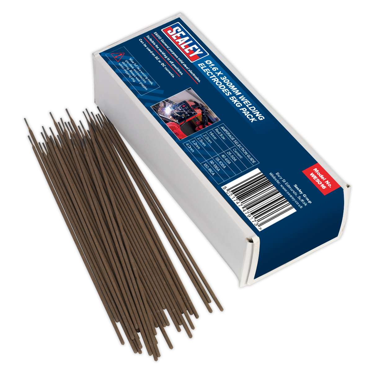 Sealey Welding Electrodes Ø1.6 x 300mm 5kg Pack