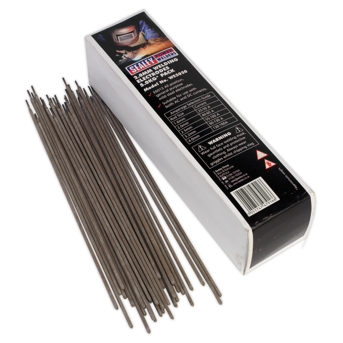 Sealey Welding Electrodes Ø2 x 300mm 5kg Pack