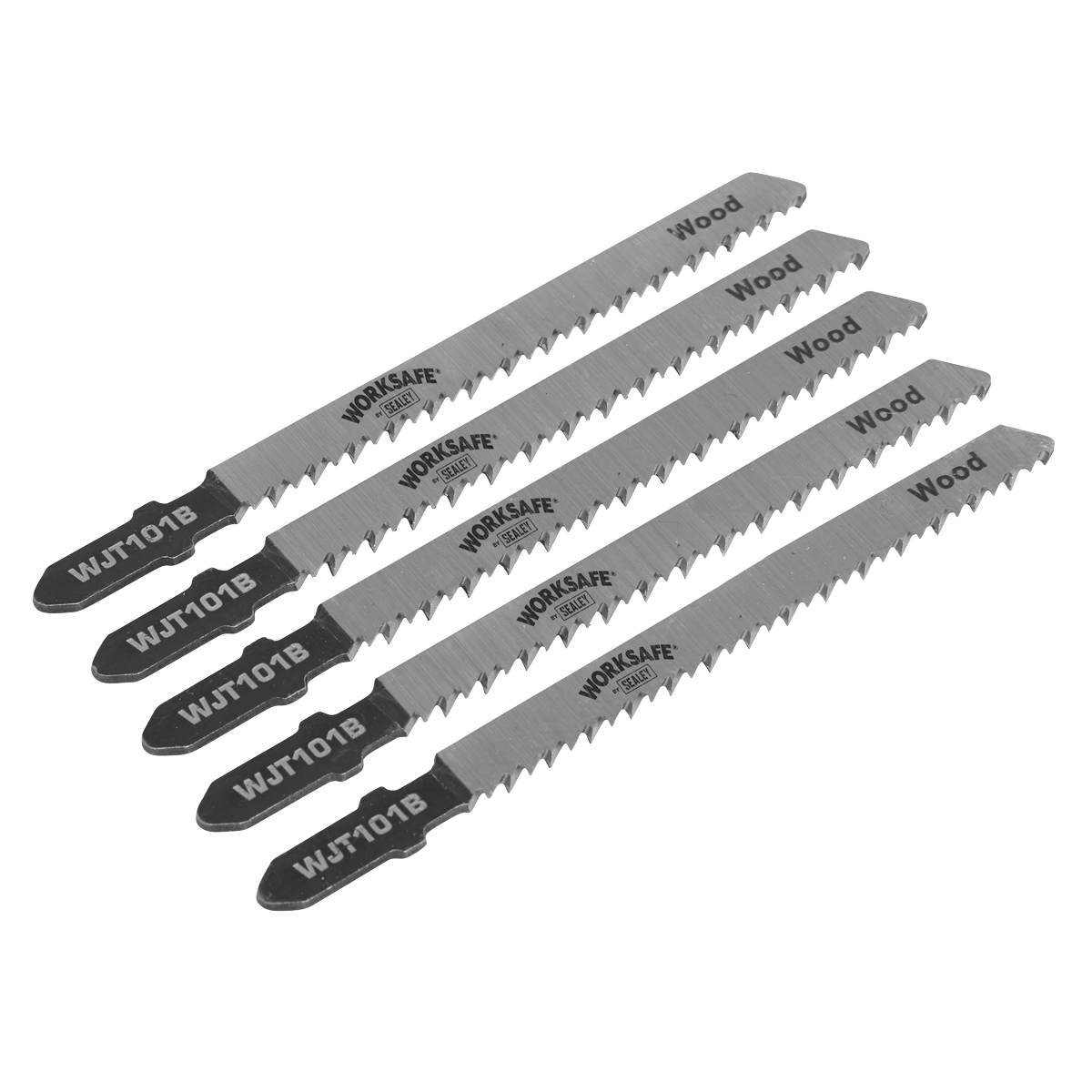 Sealey Jigsaw Blade Wood & Plastics 75mm 10tpi - Pack of 5 WJT101B