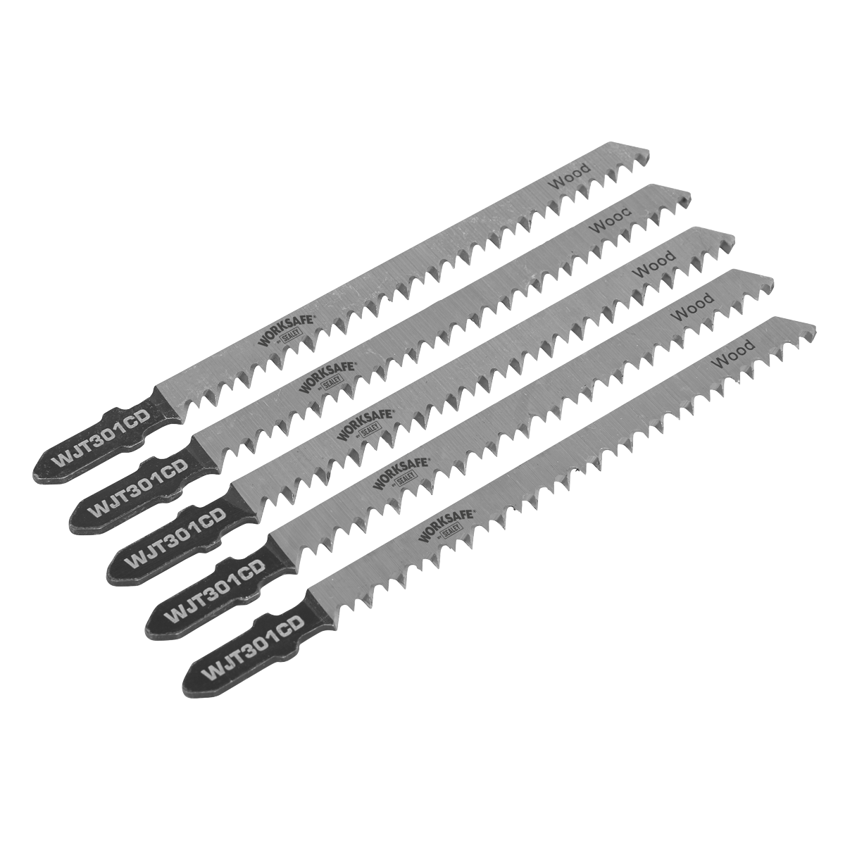 Sealey Jigsaw Blade Wood & Plastics 90mm 8tpi - Pack of 5