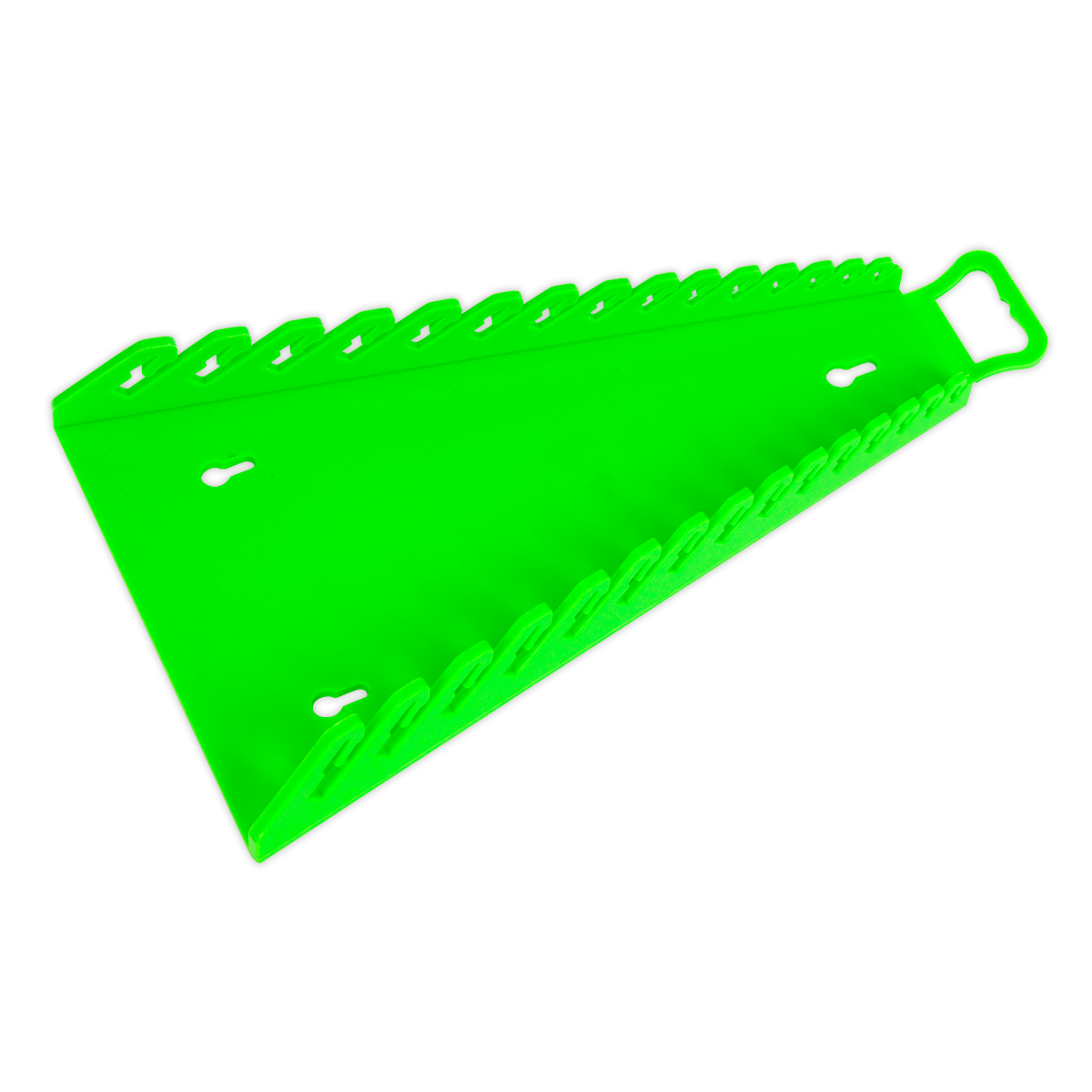 Sealey Reverse Spanner Rack Capacity 15 Spanners Hi-Vis Green