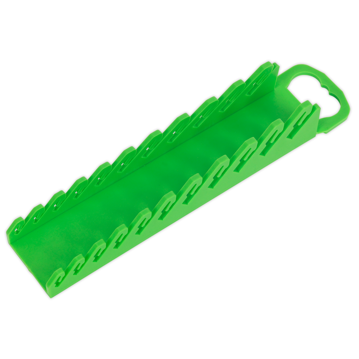 Sealey Spanner Rack Capacity 10 Stubby Spanners - Hi-Vis Green