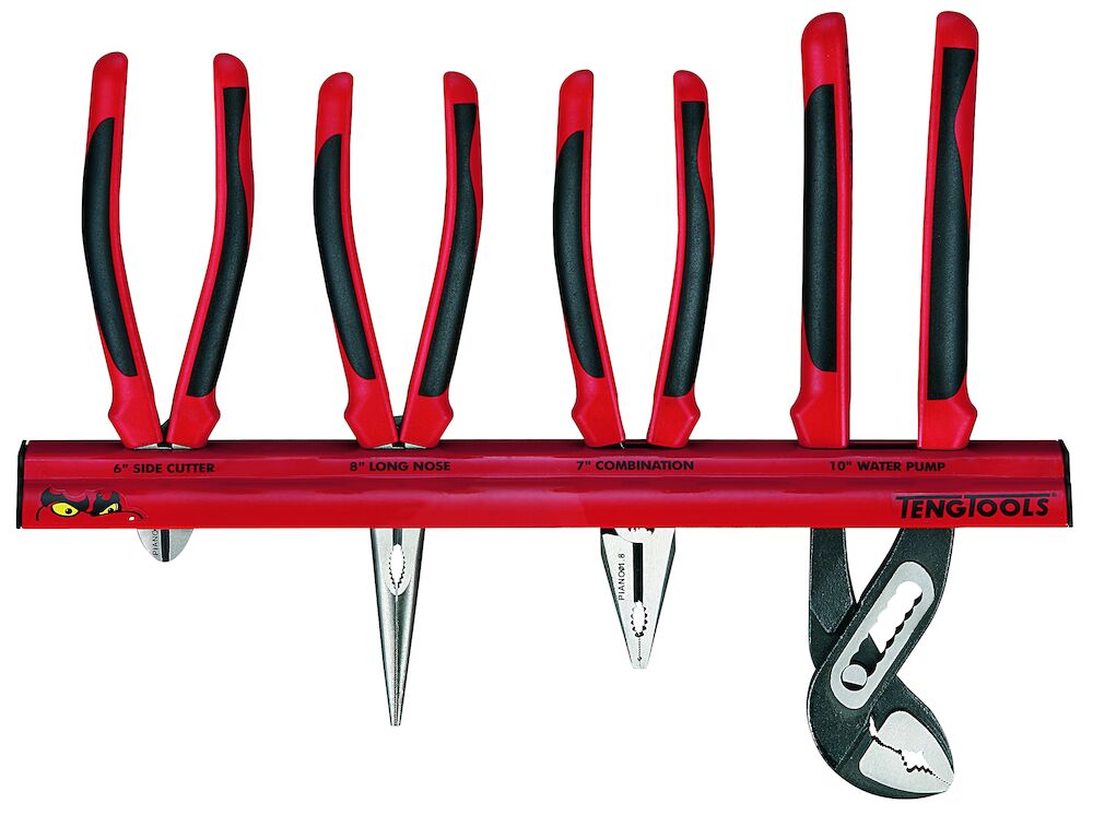 Teng Tools Plier Set Wall Rack 4 Pieces