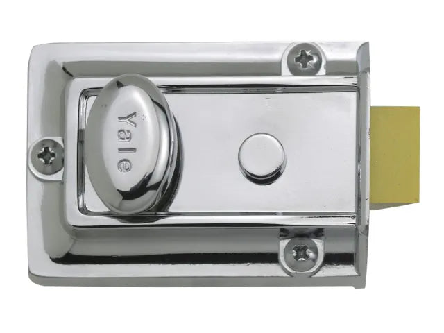 Yale Locks P77 Traditional Nightlatch 60mm Backset Chrome Finish Box