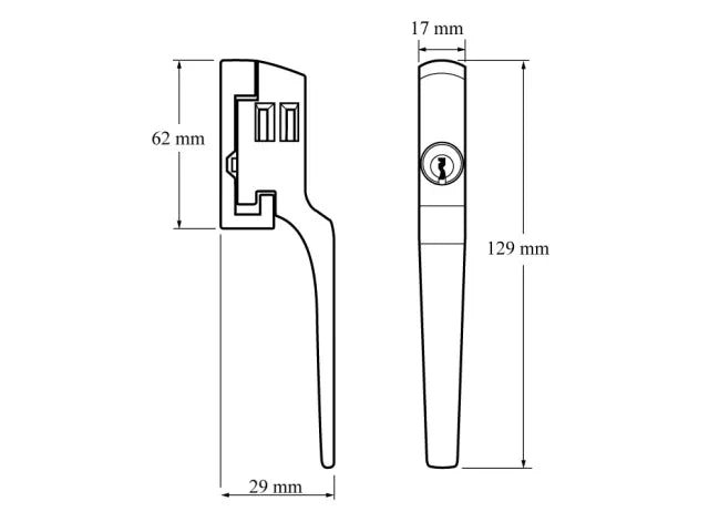 Yale Locks P115WE Lockable Window Handle White Finish