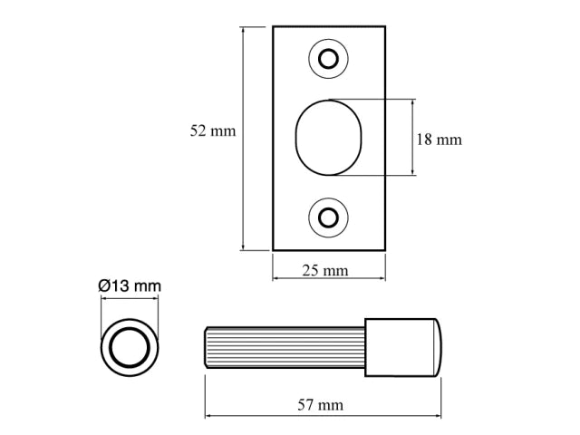 Yale Locks P125 Hinge Bolts Brass