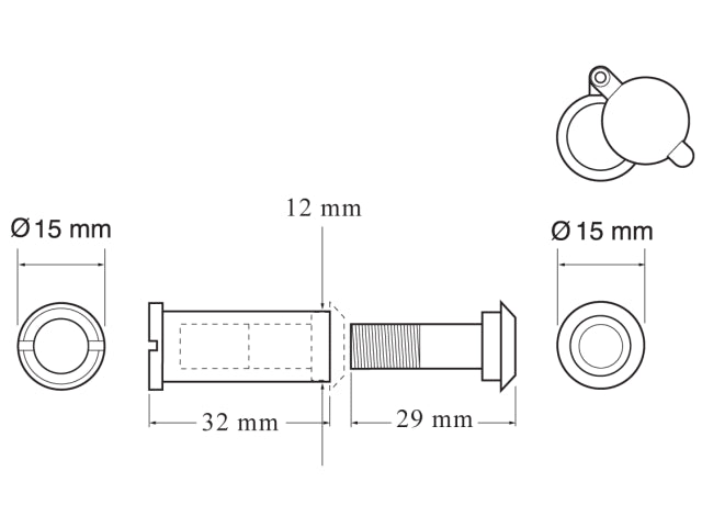 Yale Locks P9401B Door Viewer Brass Finish