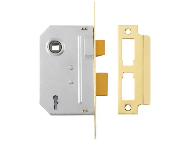 Yale Locks PM246 Internal 2 Lever Mortice Sashlock Polished Brass 67mm 2.5in