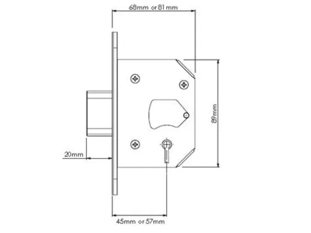 Yale Locks PM562 Hi-Security BS 5 Lever Mortice Deadlock 81mm 3in Polished Brass