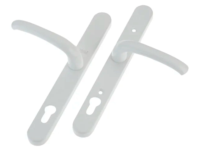 Yale Locks Retro Door Handle PVCu Polished PVD White Finish