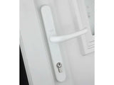 Yale Locks Retro Door Handle PVCu Polished PVD White Finish