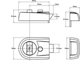 Yale Locks Y3 Nightlatch Modern 60mm Backset Black Finish Visi