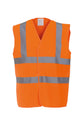 Yoko Hi-Vis 2-Band-And-Braces Waistcoat - Orange