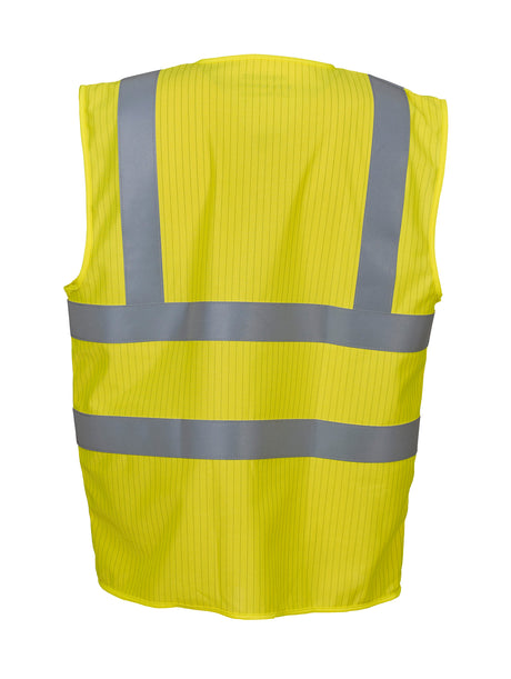 Yoko Hi-Vis 2-Band-And-Braces Waistcoat - Yellow