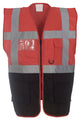 Yoko Multifunctional Executive Hi-Vis Waistcoat (Hvw801) - Red/Black